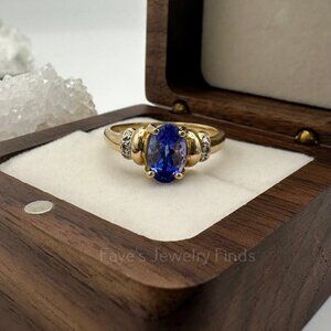 2ct Vintage LeVian Blueberry Tanzanite ring